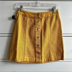 New Look Yellow Denim Skirt